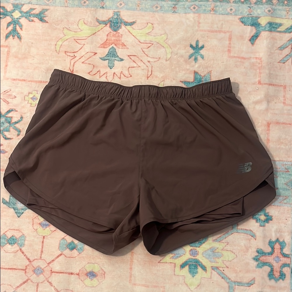 New Balance Brown Athletic Shorts Lightweight Performance